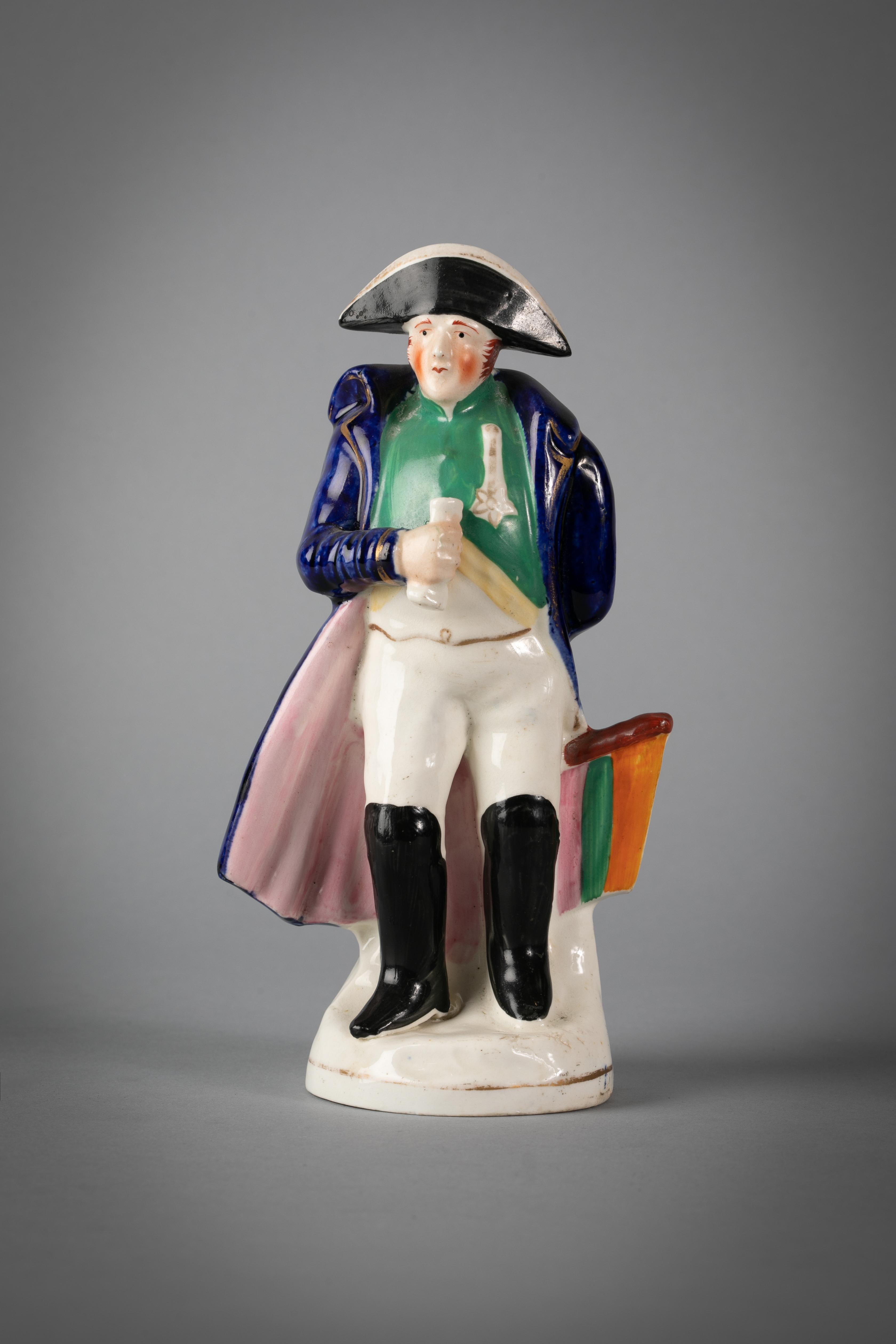 English Staffordshire Figure of Napoleon, circa 1875 In Excellent Condition For Sale In New York, NY