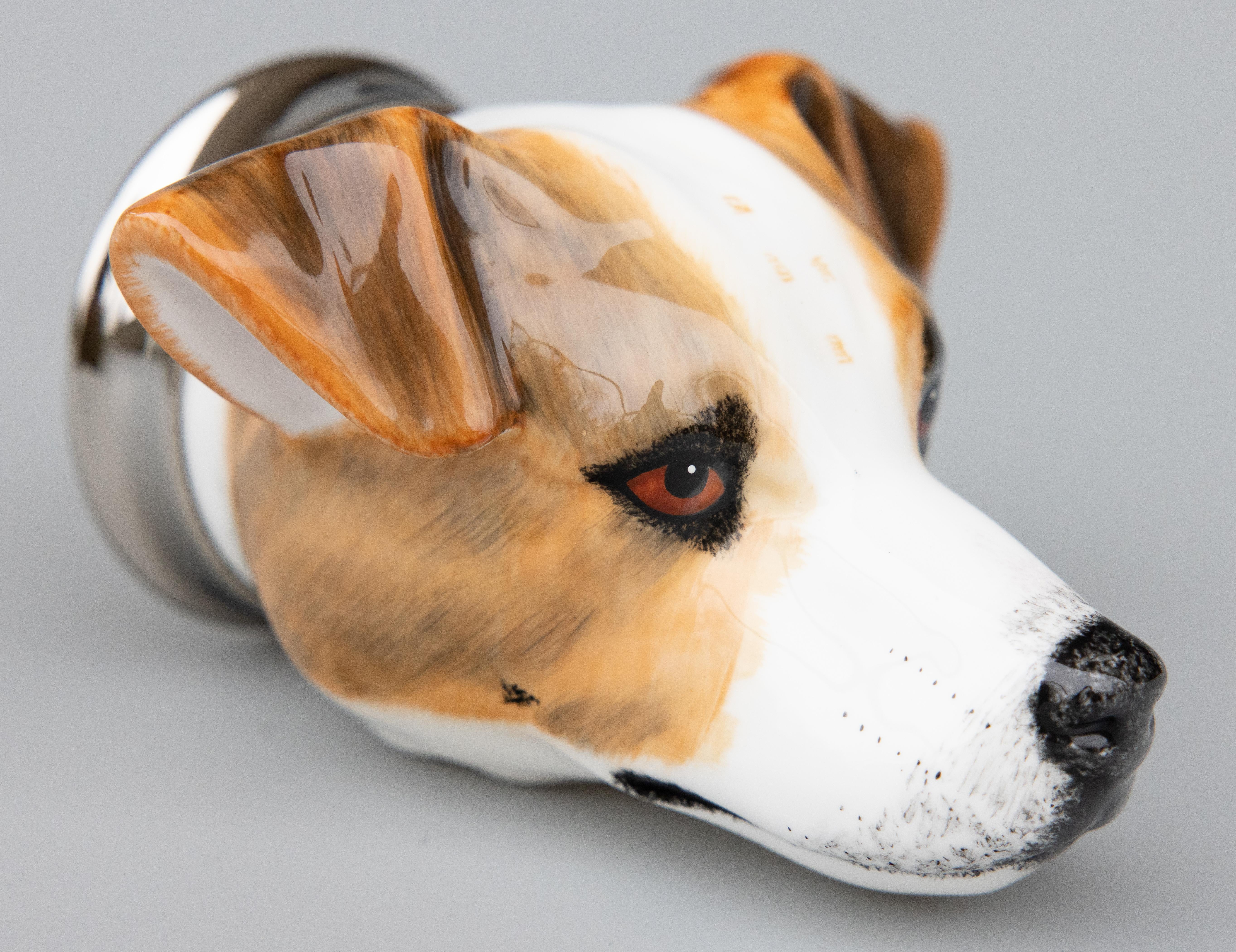 Staffordshire Jack Russell Terrier Inglés Perro Copa Estribo Ecuestre Porcelana en venta