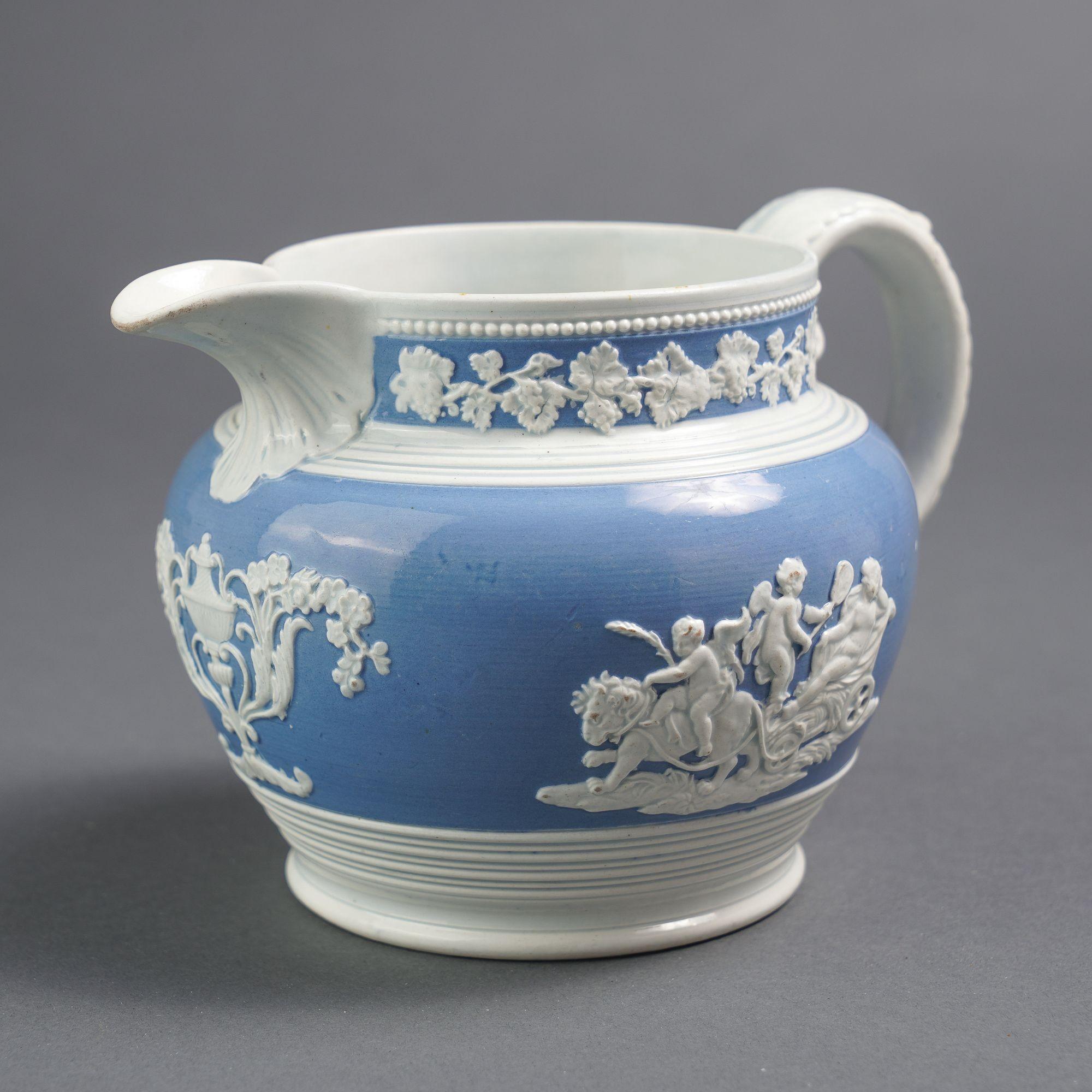 Englischer Staffordshire-Perlglaskrug von Chetham & Woolley, 1820-30 im Angebot 2