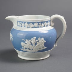 English Staffordshire pearlware pitcher by Chetham & Woolley, 1820-30
