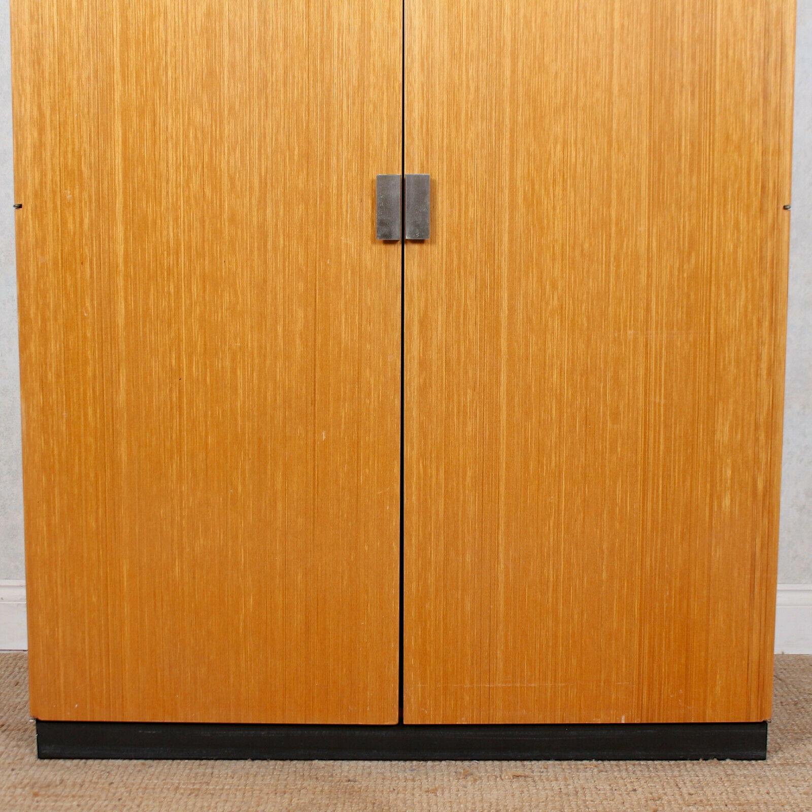 Oak English Stag Wardrobe Retro Double Compactum For Sale