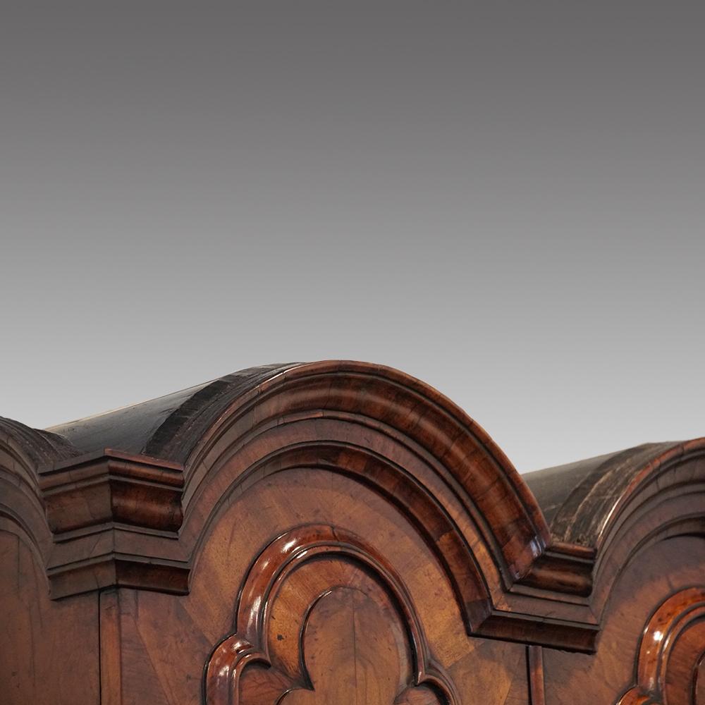 English Stately Home Queen Anne Walnut Bureau Bookcase, circa 1705 5