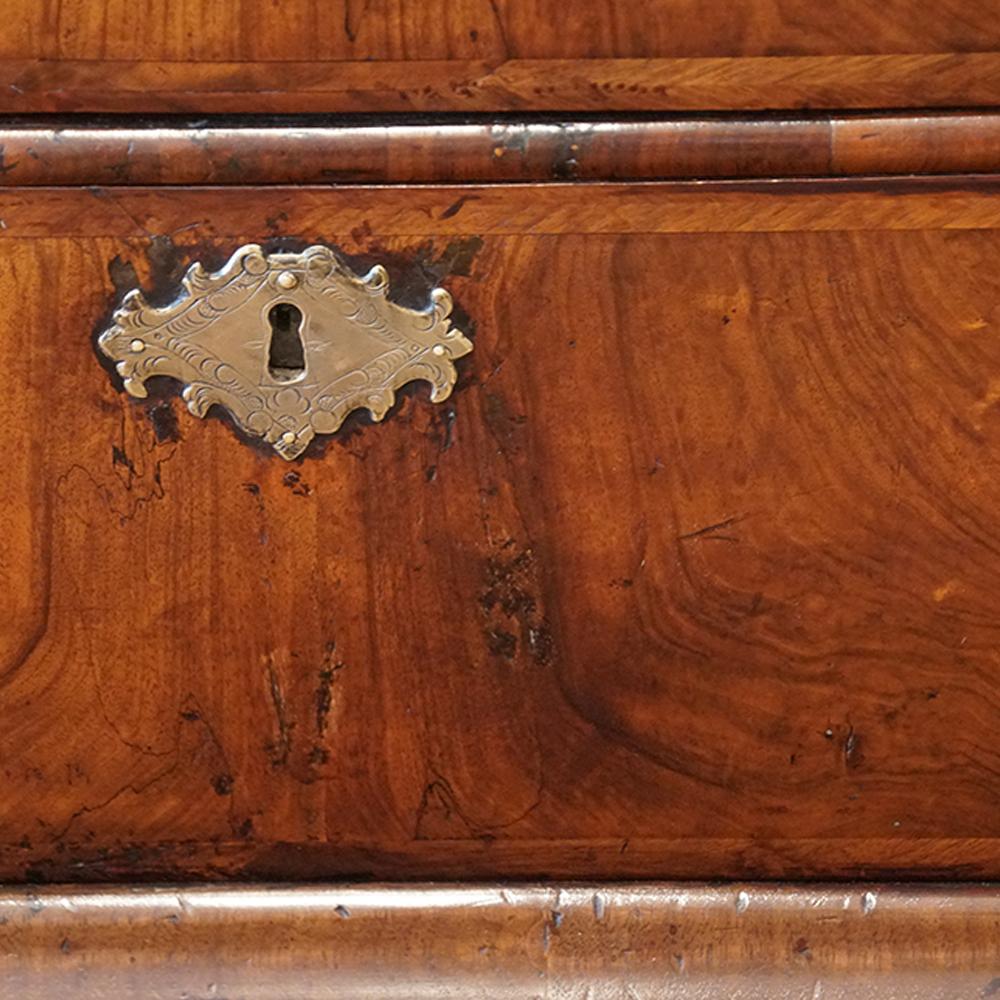 English Stately Home Queen Anne Walnut Bureau Bookcase, circa 1705 7