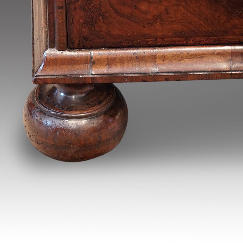 English Stately Home Queen Anne Walnut Bureau Bookcase, circa 1705 10