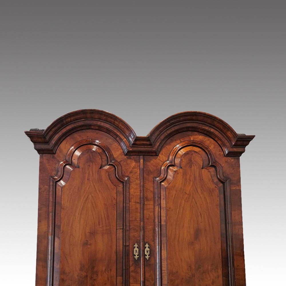 English Stately Home Queen Anne Walnut Bureau Bookcase, circa 1705 14