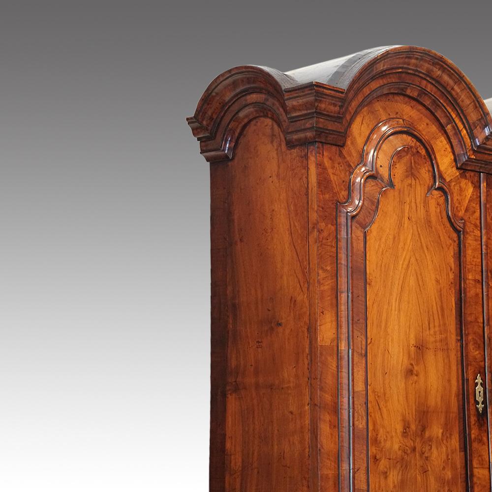 English Stately Home Queen Anne Walnut Bureau Bookcase, circa 1705 1