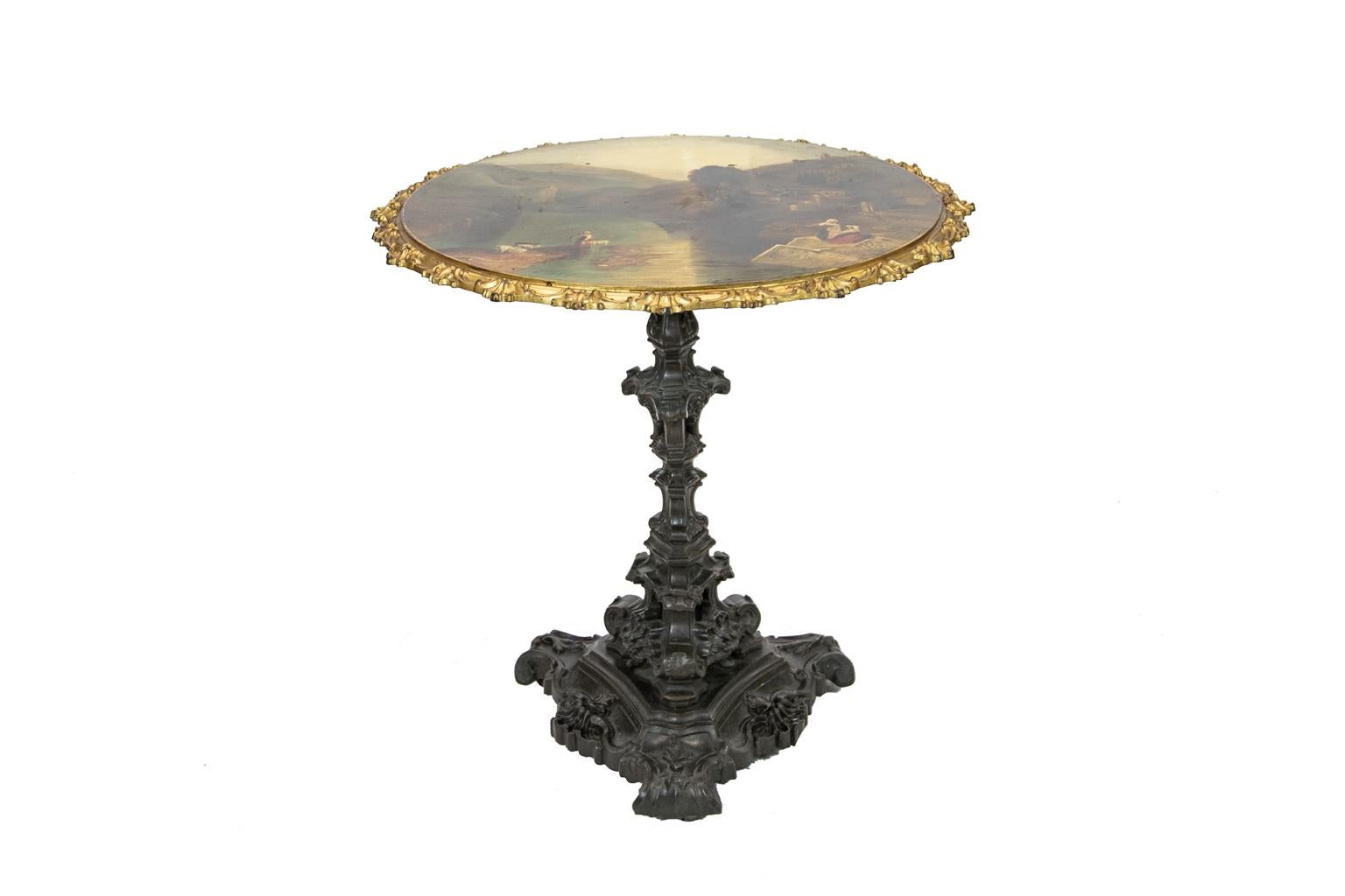 English Steel Painted Center Tilt-Top Table For Sale 5