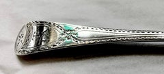 English Sterling Geo. III "Bright Cut" Hester Bateman Hanoverian Table Spoon
