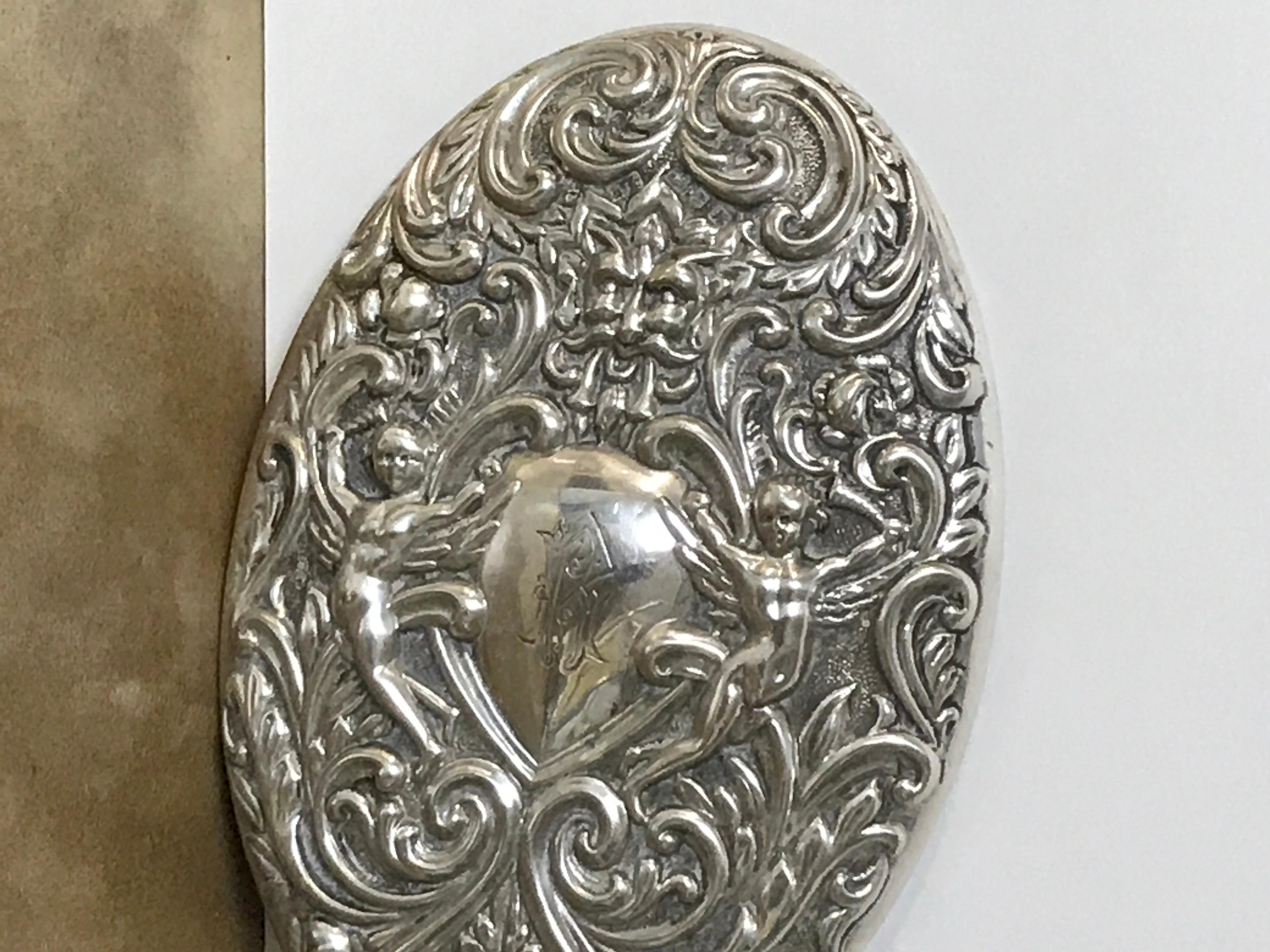 antique silver hand mirror value