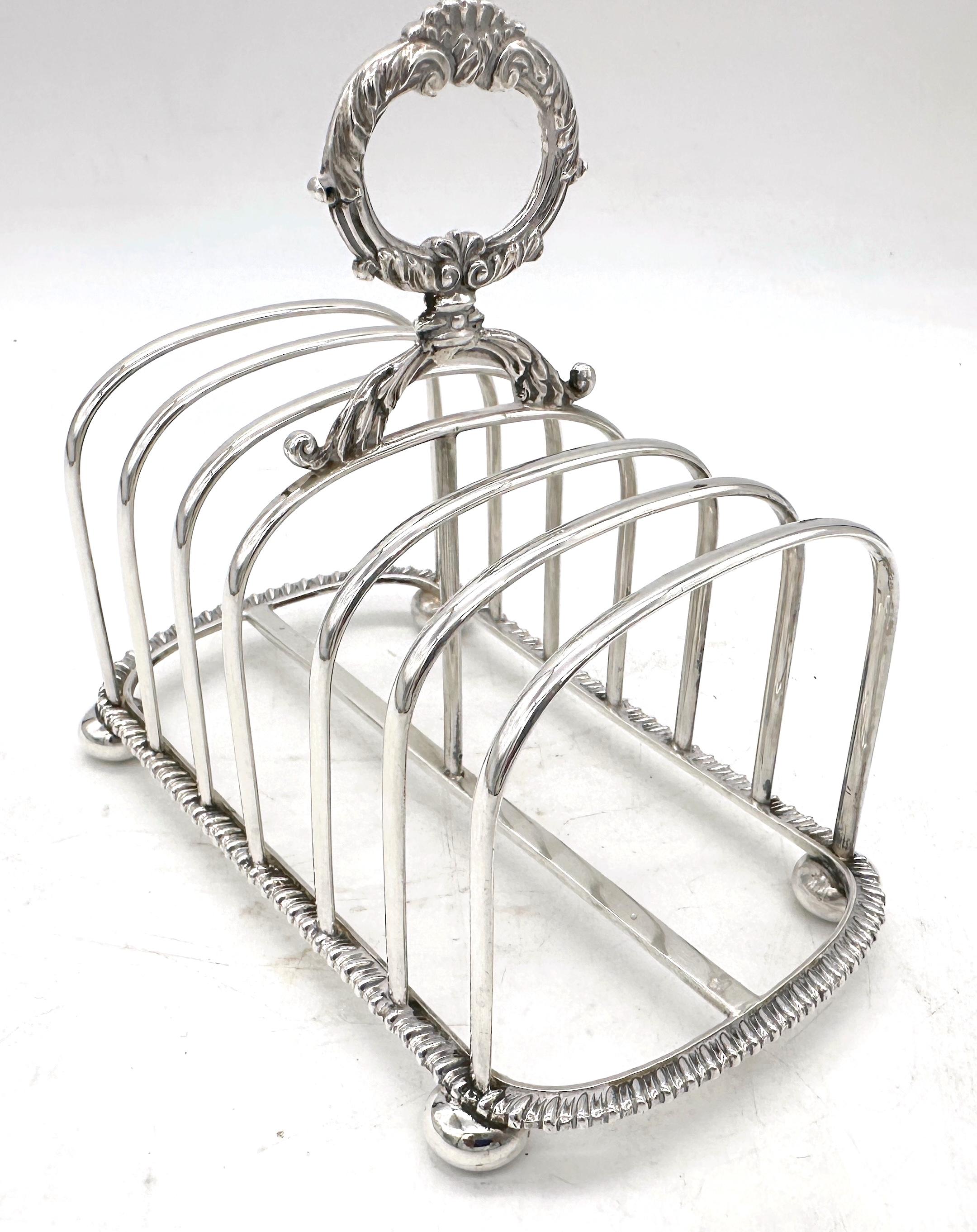 Portacartas o tostador inglés de plata esterlina, Londres, 1900, Johnson, Walker & Tolhurst Plata esterlina en venta