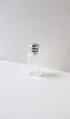 English Sterling Silver and Crystal Perfume Vanity Bottle, ca. Late 19th Century