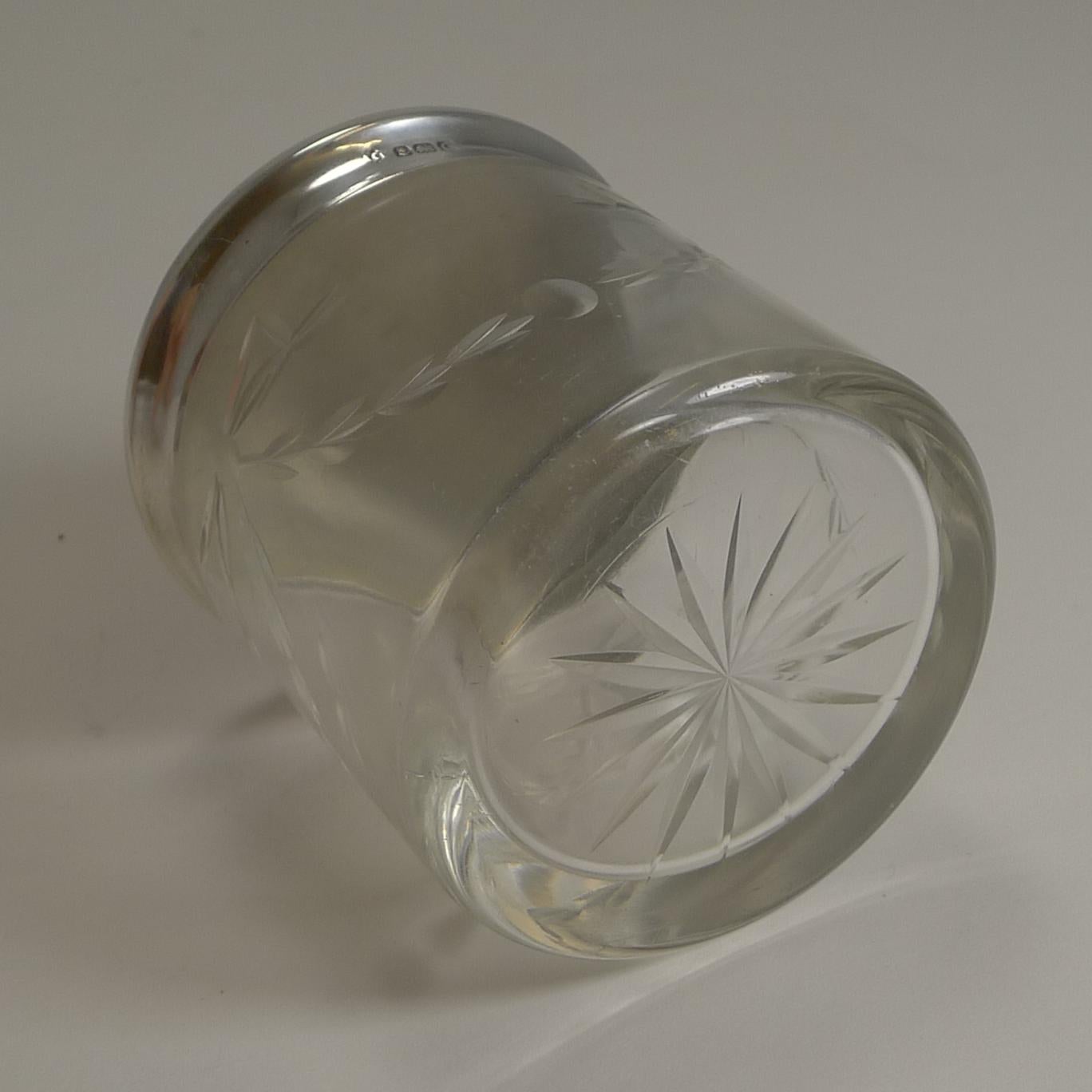 English Sterling Silver and Pink Guilloche Enamel Lidded Jar, 1927 In Good Condition In Bath, GB