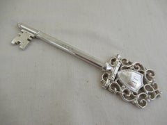 English Sterling Silver, Boxed Key of the Door, Hallmarked:- Birmingham 1923