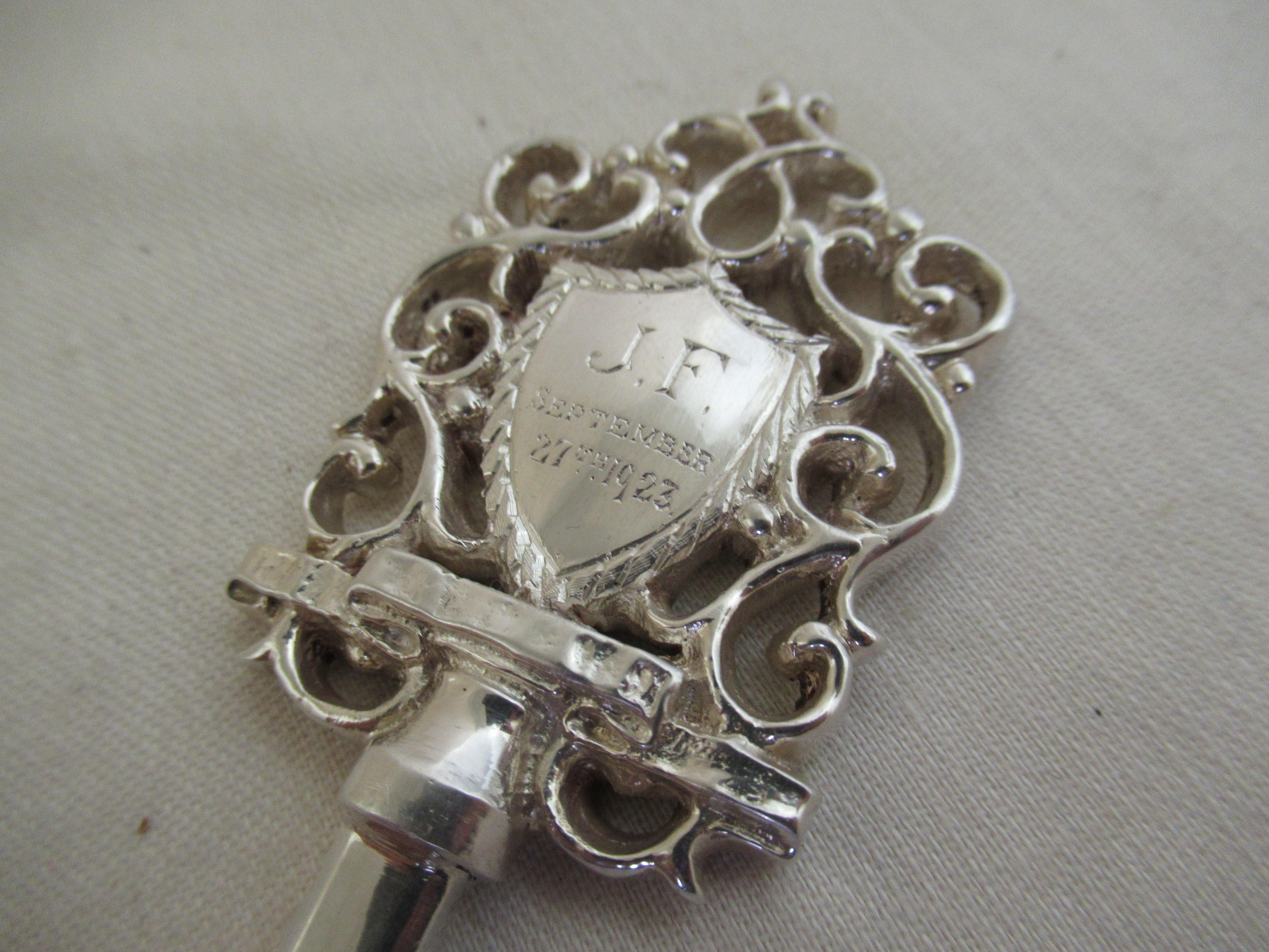 Hand-Crafted English Sterling Silver, Boxed Key of the Door, Hallmarked:- Birmingham 1923 For Sale