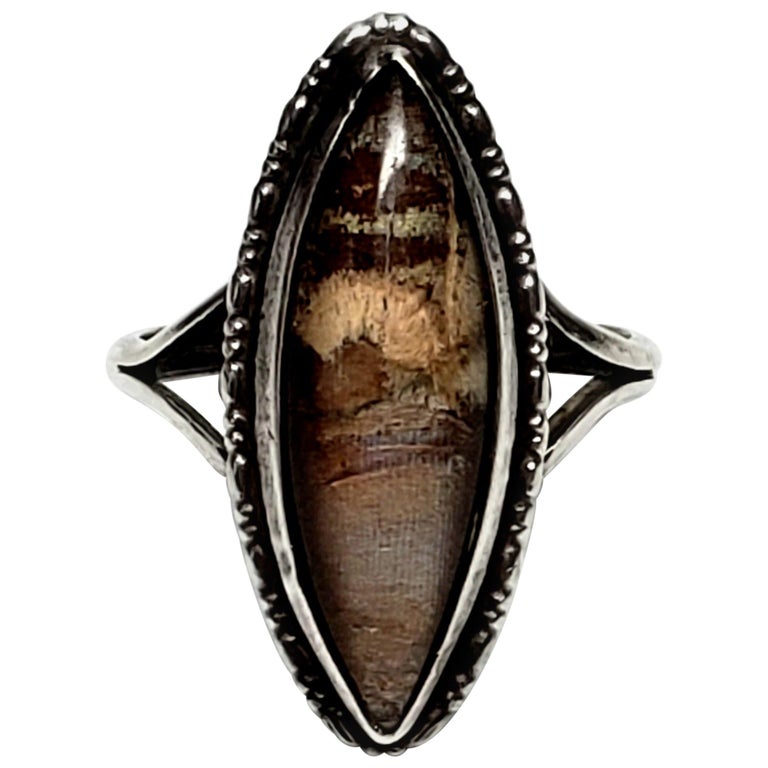 Bague Papillon En Argent Sterling Des Années 1970 - Taille 57 - Style Vintage Animalier