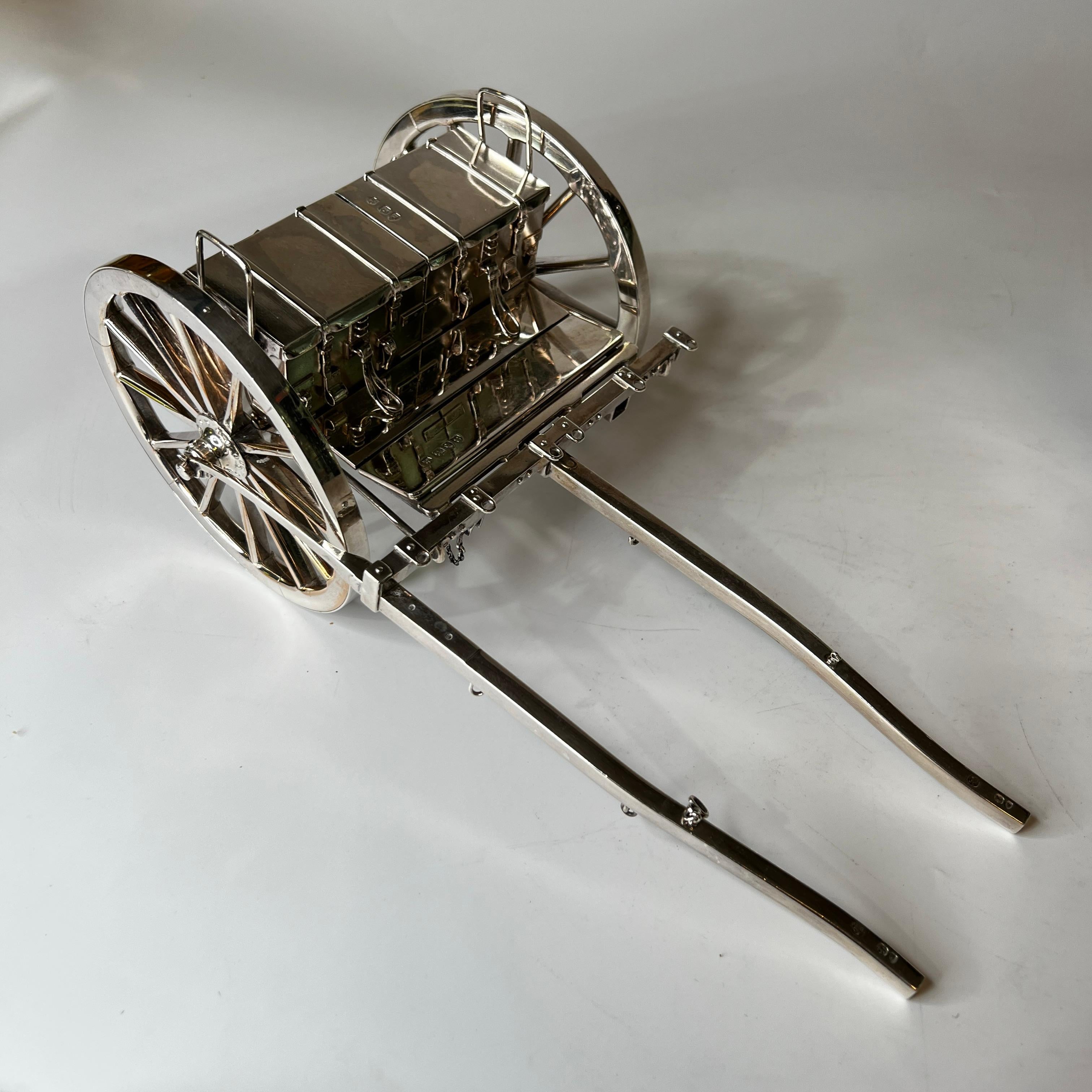 English Sterling Silver Cannon Form Lighter from 1893 2
