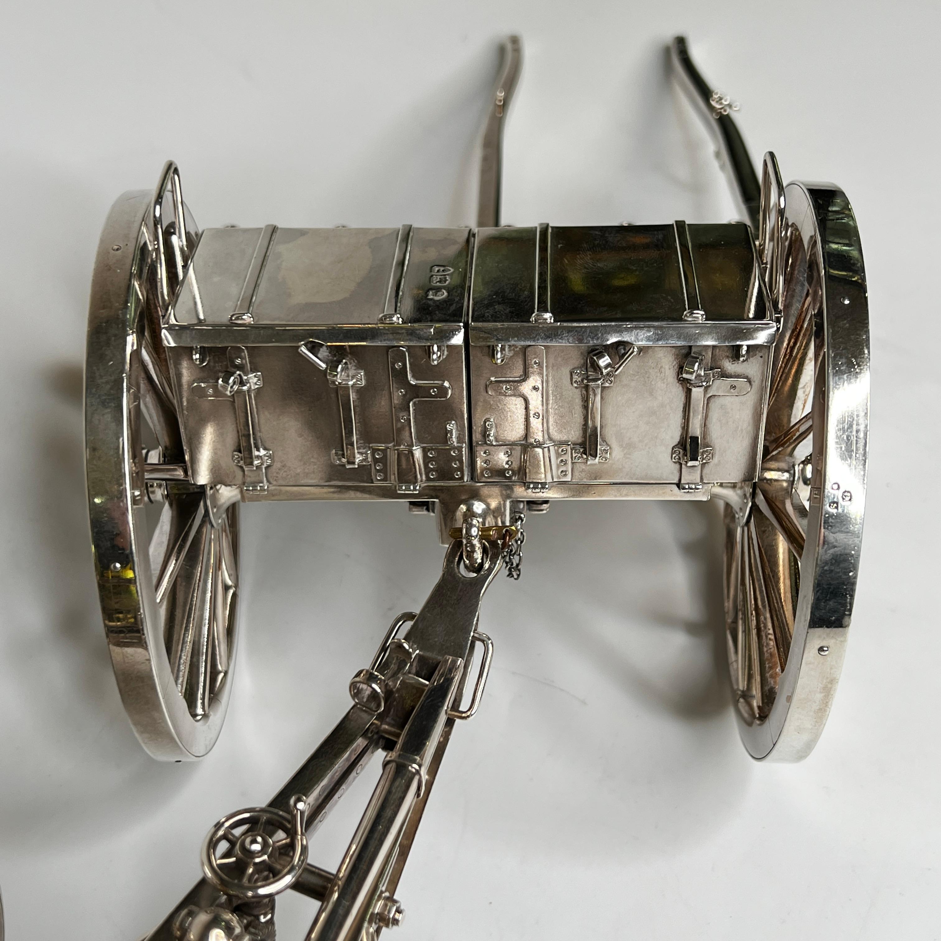 English Sterling Silver Cannon Form Lighter from 1893 In Good Condition In New York, US
