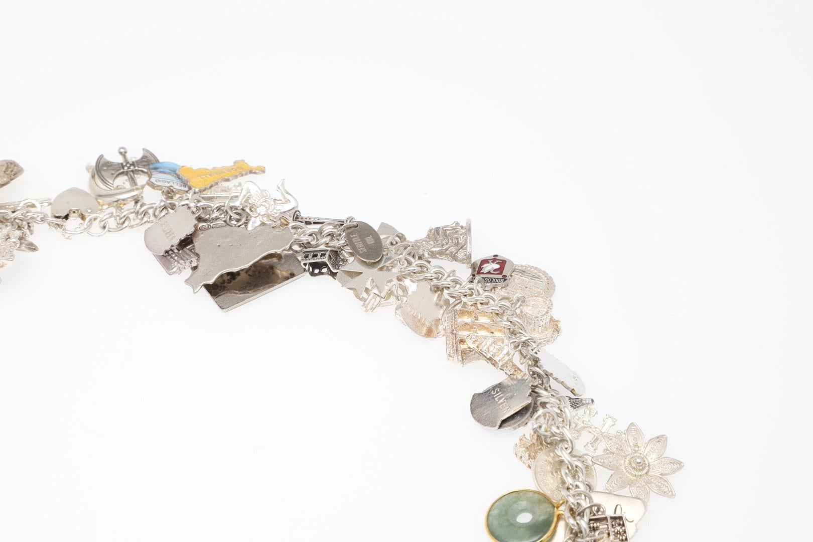 Collar inglés de plata de ley con colgante Cadena larga antigua para el cuello, década de 1860 en venta 5