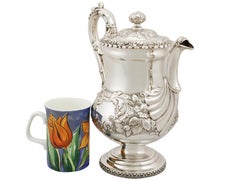 Antique George IV English Sterling Silver Coffee Pot, 1825