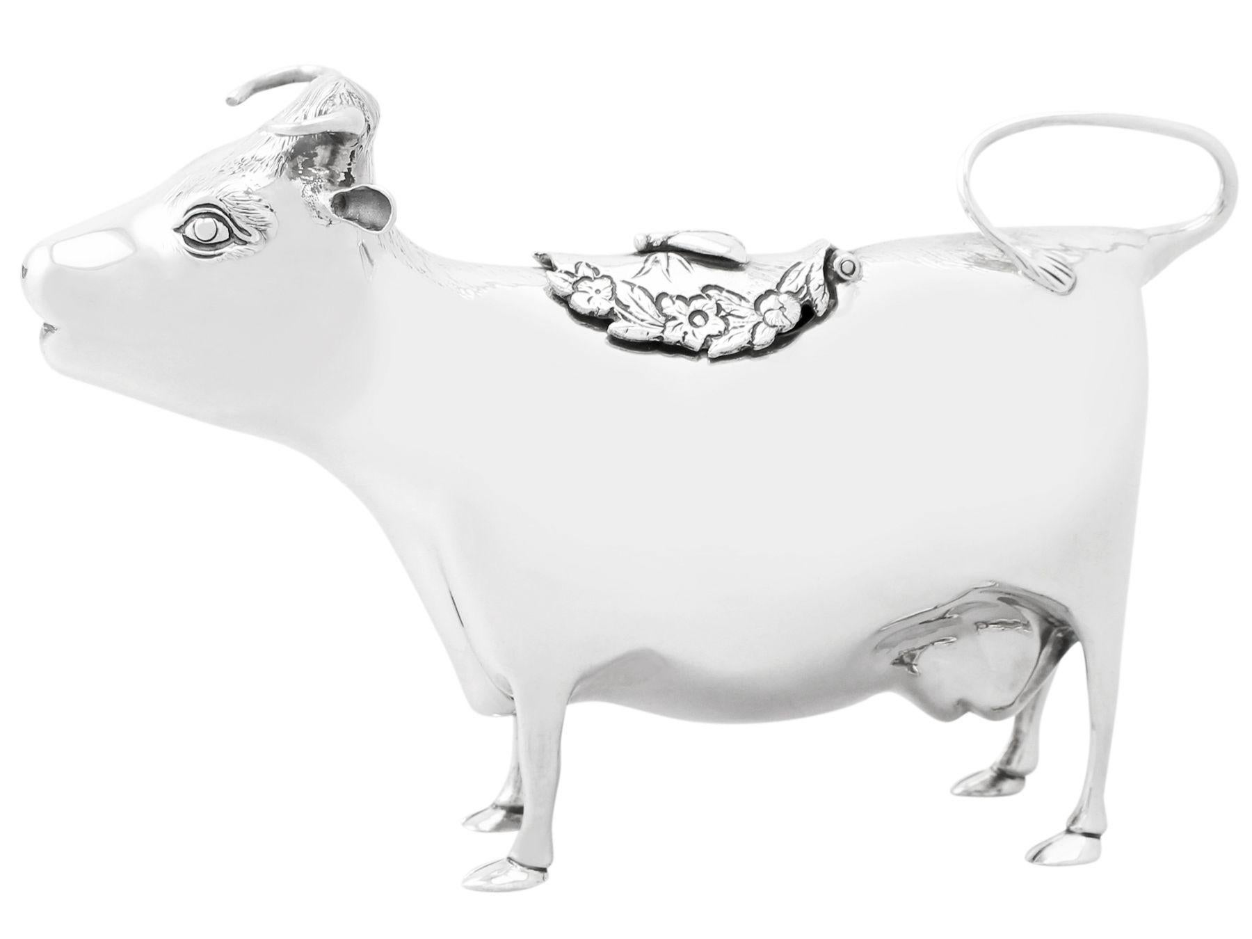 Other Mappin & Webb Ltd English Sterling Silver Cow Creamer For Sale
