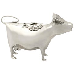 English Sterling Silver Cow Creamer