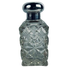 English Sterling Silver & Cut Glass Vanity Jar, Early 20th Century