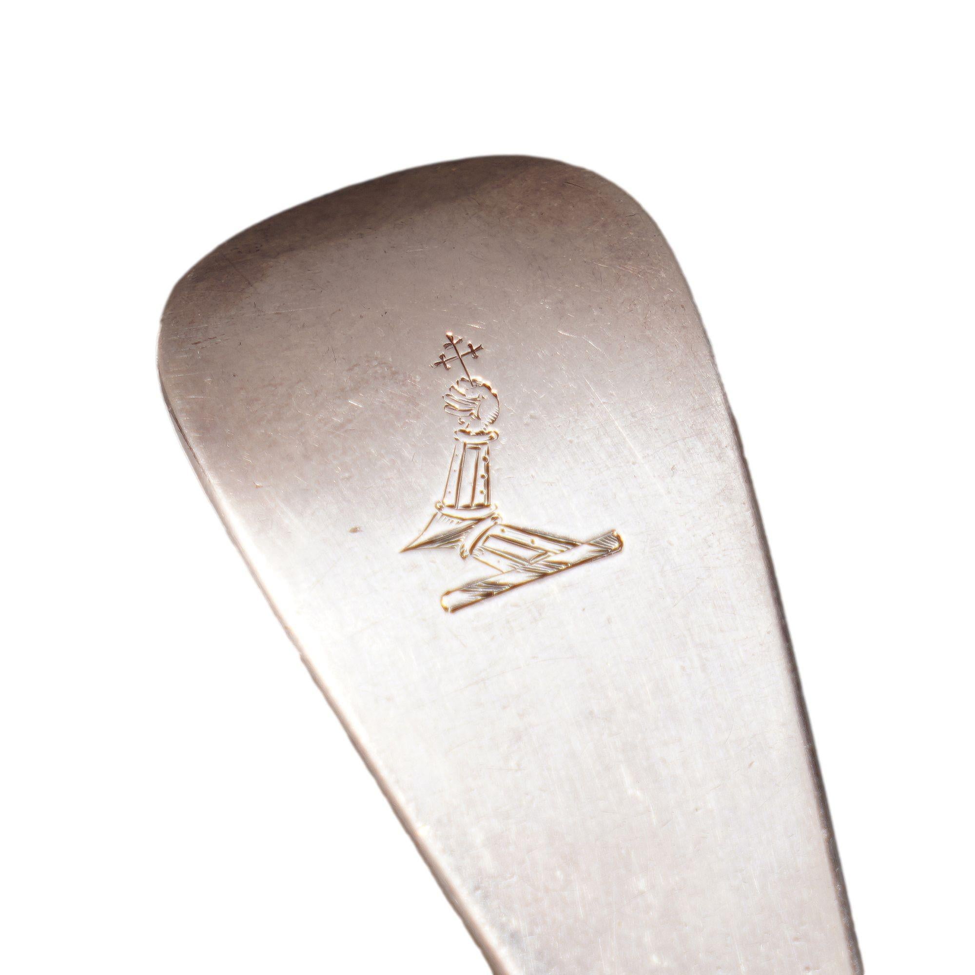 Juego de tenedor y cuchillo de pescado de plata de ley inglesa de Chawner & Co, 1856 Mediados del siglo XIX en venta