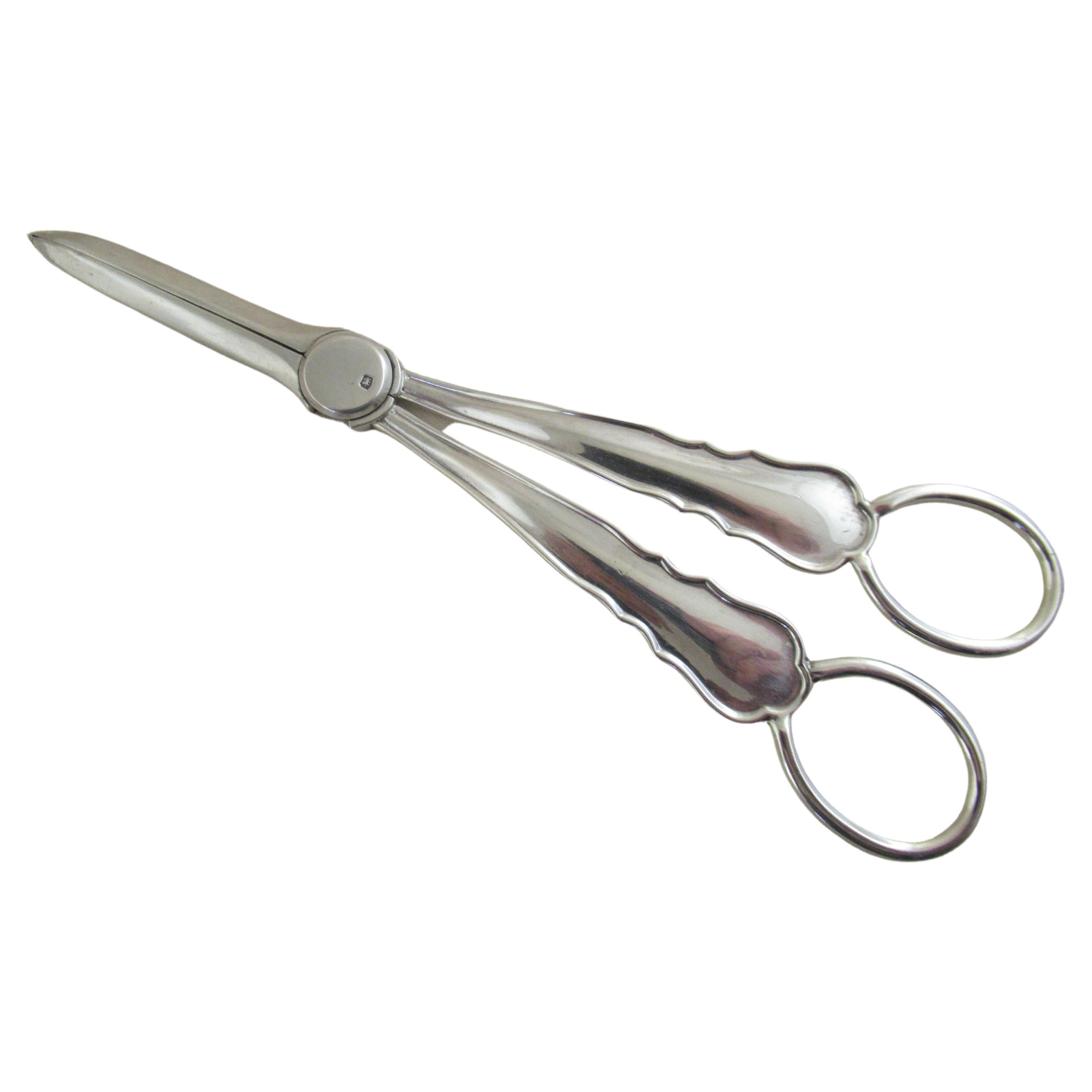 English Sterling Silver GRAPE SHEARS or SCISSORS  Marked:-Sheffield 1904