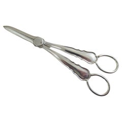 English Sterling Silver GRAPE SHEARS or SCISSORS  Marked:-Sheffield 1904