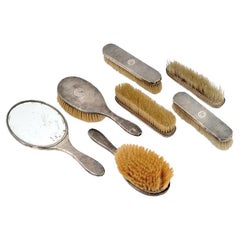 Antique English Sterling Silver Hair and Clothes Brushes