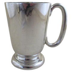 Vintage English Sterling Silver Half Pint Mug Hallmarked:- Sheffield 1945