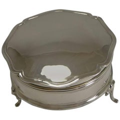 English Sterling Silver Jewelry or Ring Box by William Hutton, 1930