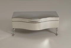 English Sterling Silver Jewelry or Ring Box, 1922