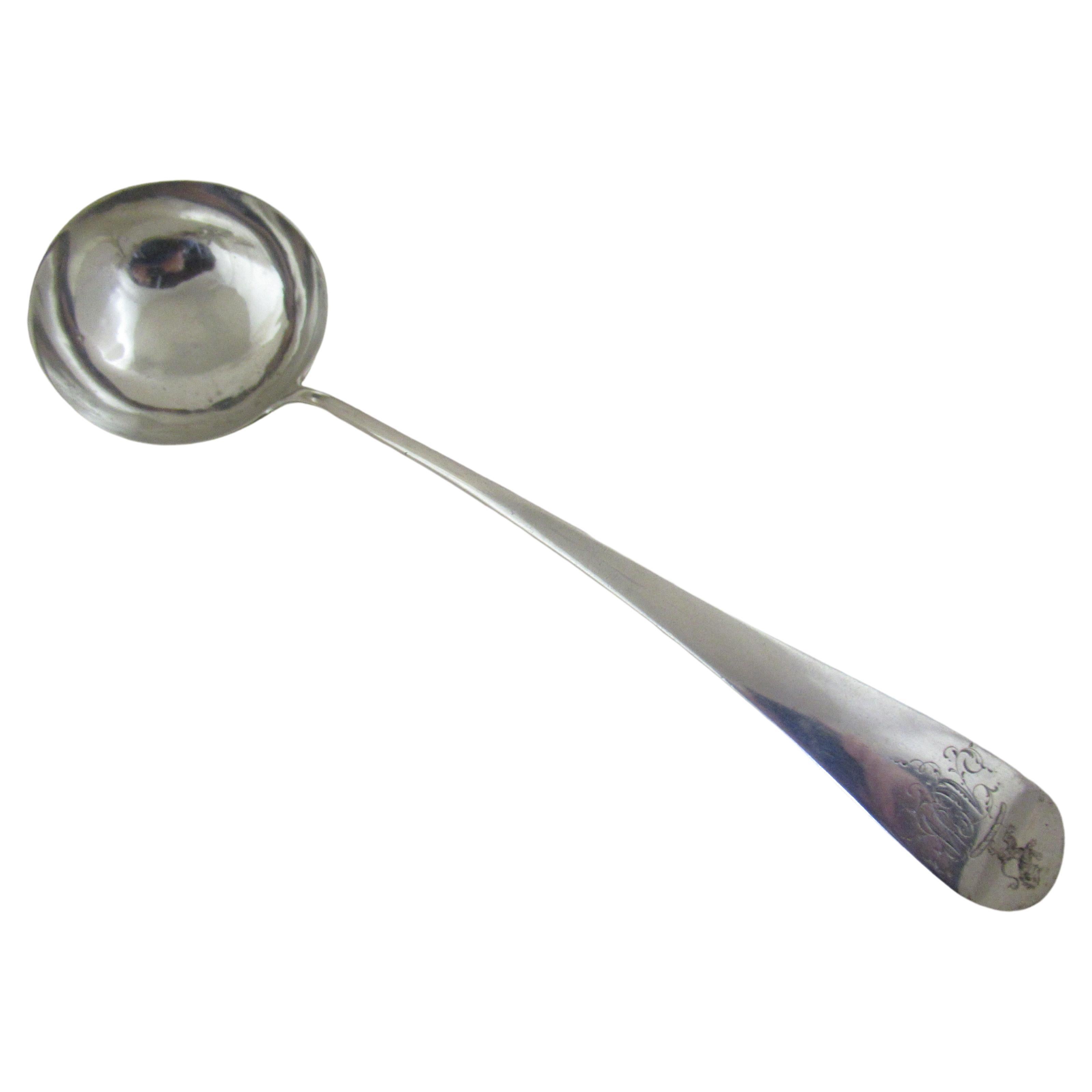 English Sterling Silver - Large PUNCH or SOUP LADLE - Hallmarked:-LONDON 1785 For Sale