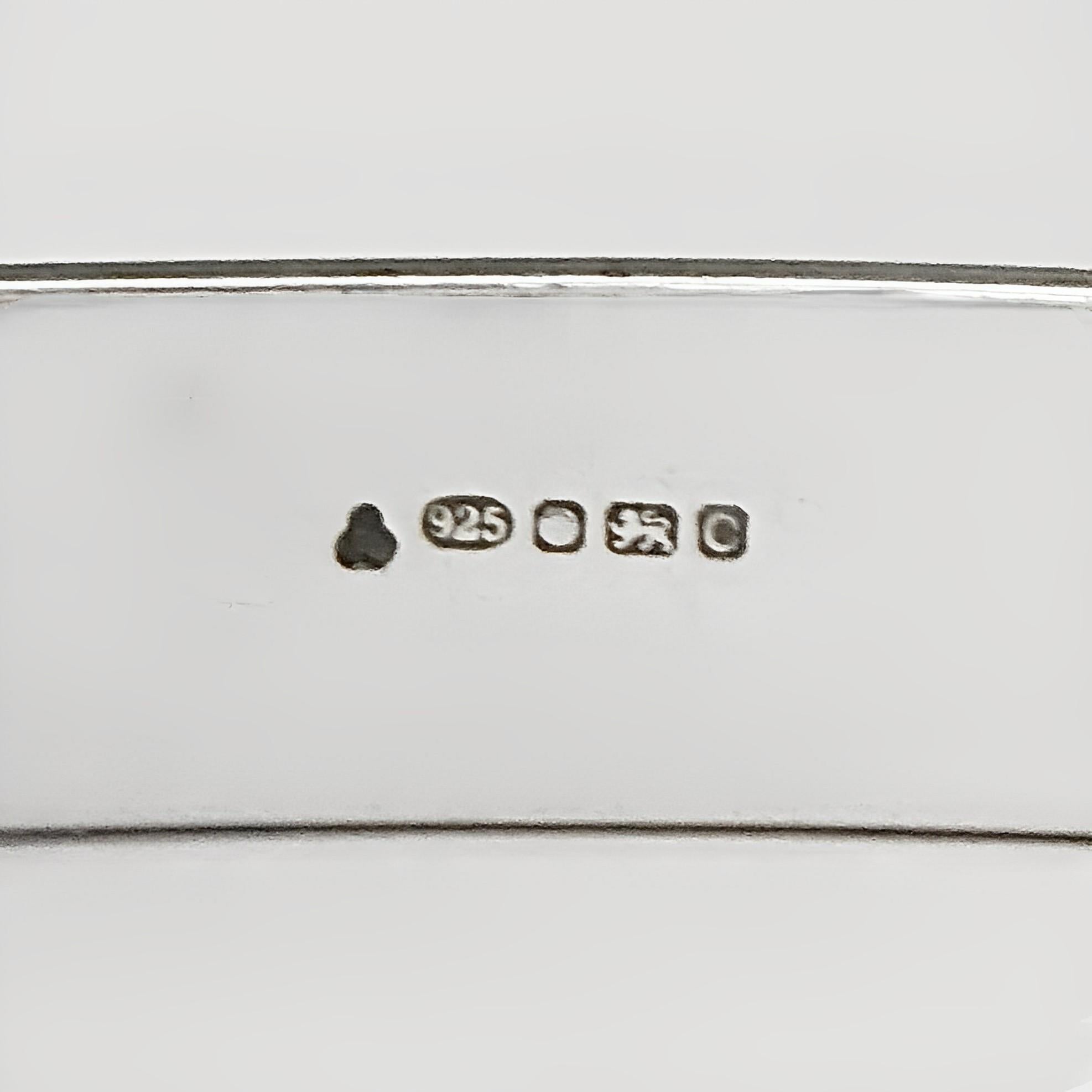da uomo o donna Bracciale inglese con motivo a foglie in argento sterling in vendita