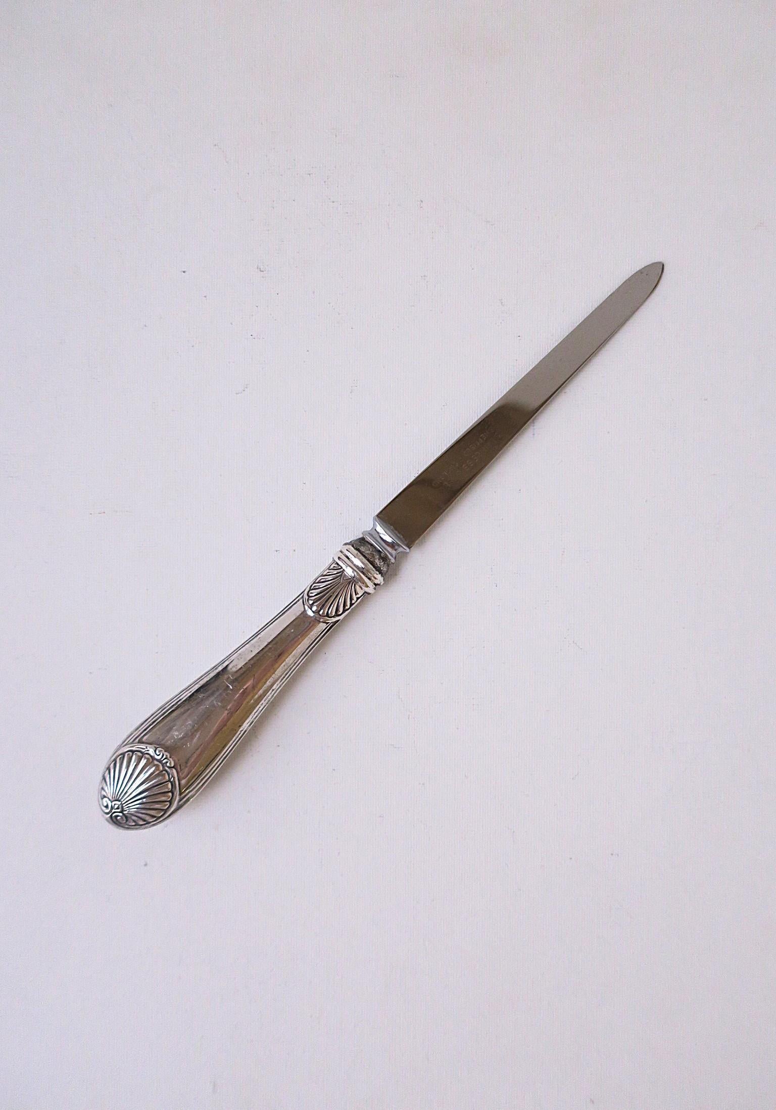 Englisch Sterling Silber Brieföffner Muschel Muschel Design Sheffield im Angebot 5