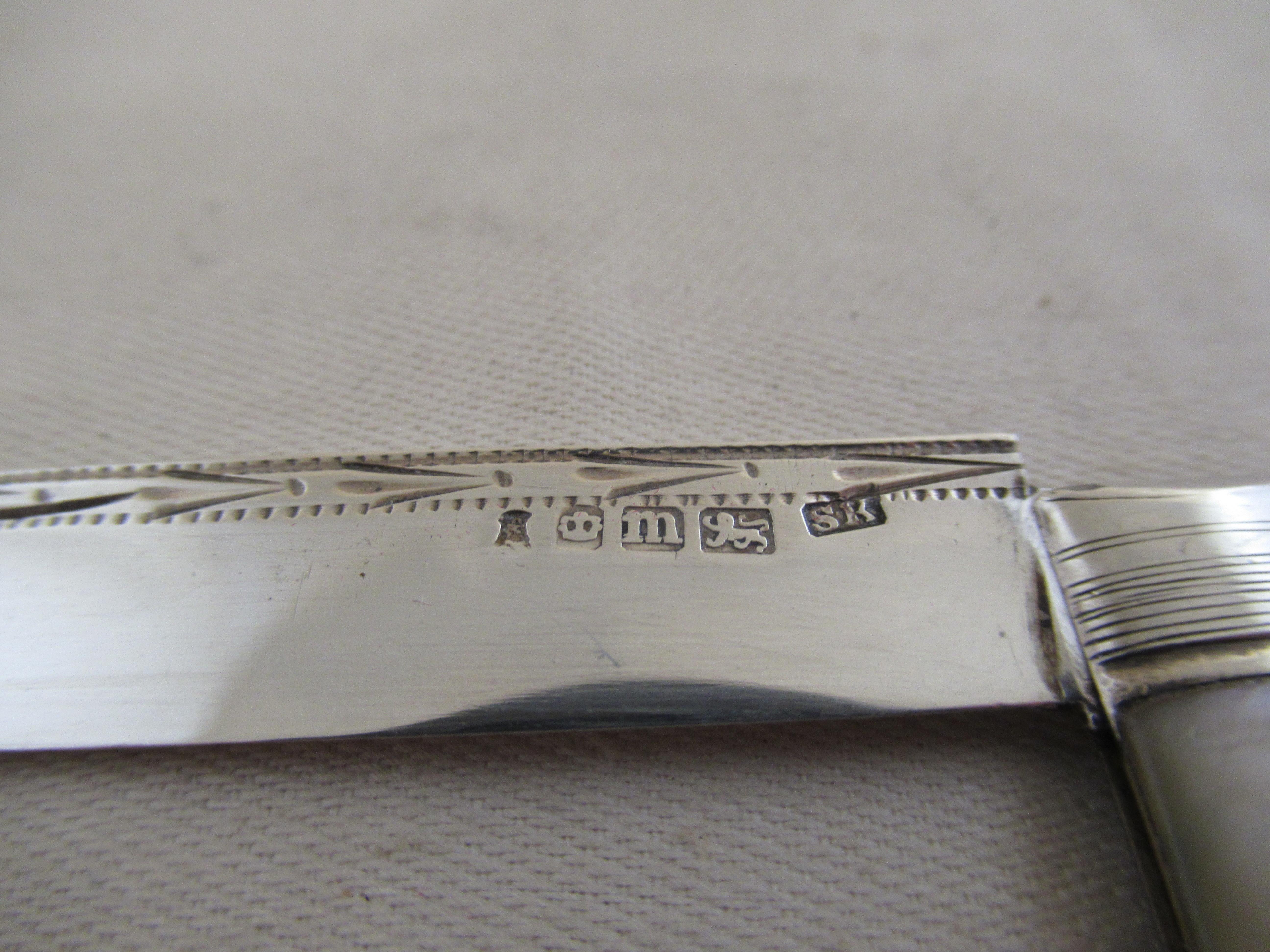 Mid-19th Century English Sterling Silver & M of P Victorian Fruit Knife Hallmark:-Sheffield 1834 For Sale