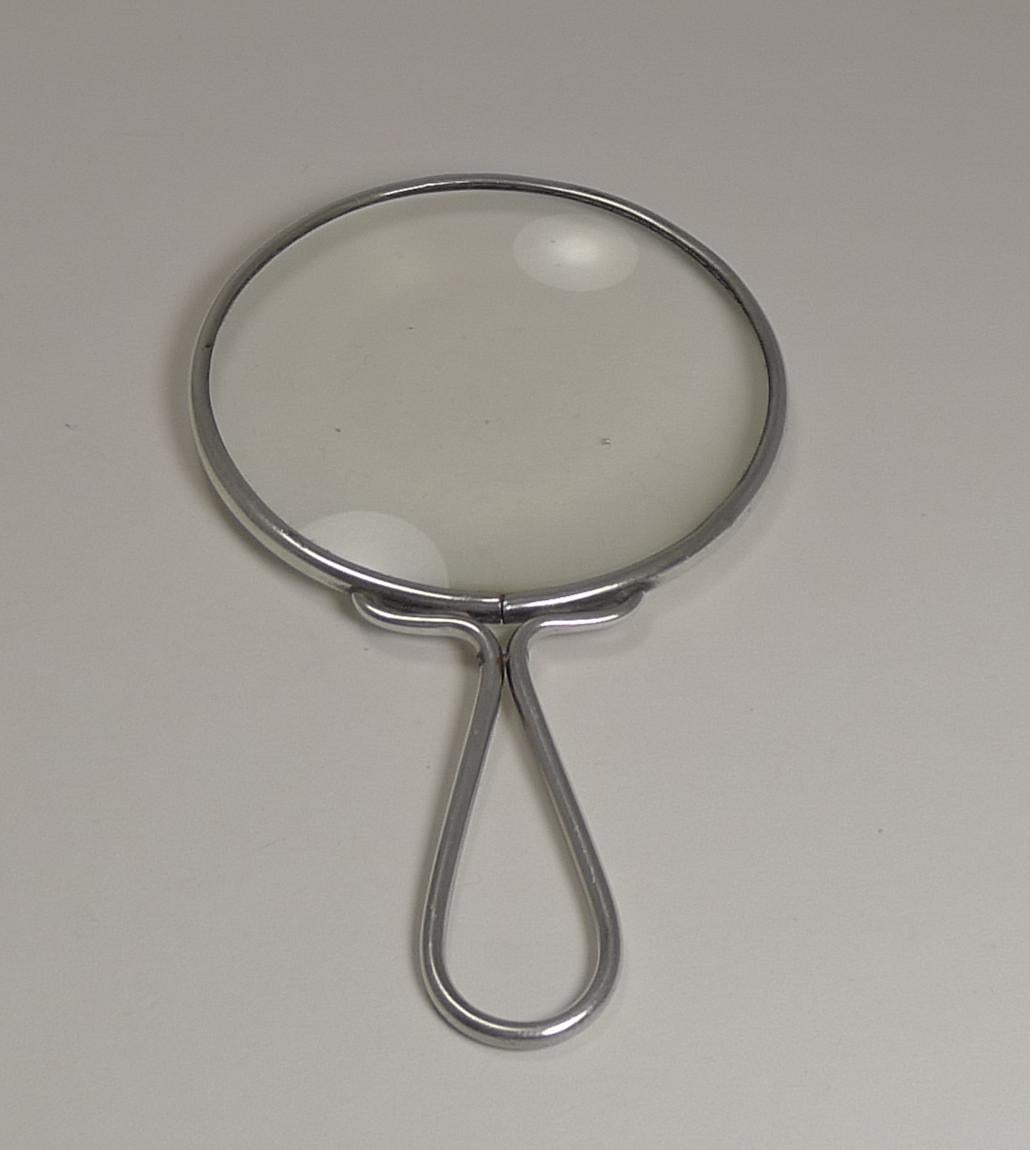 English Sterling Silver Magnifying Glass by Sampson Mordan, 1925 In Good Condition In Bath, GB