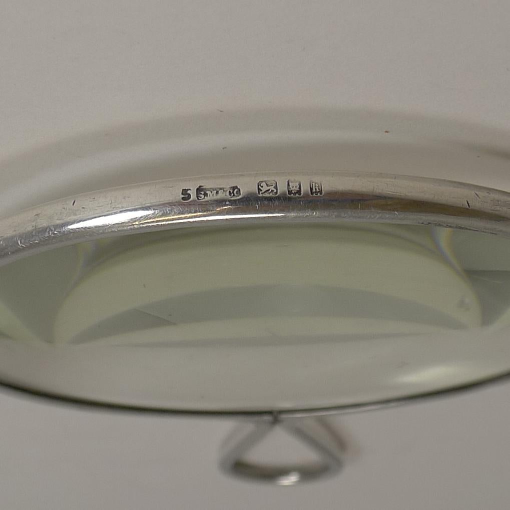 English Sterling Silver Magnifying Glass by Sampson Mordan, 1925 2