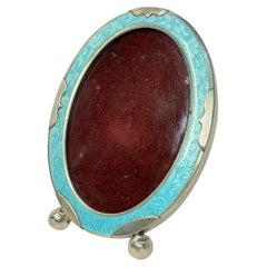 English Sterling Silver Mid-Century Oval Picture Frame, Circa 1950