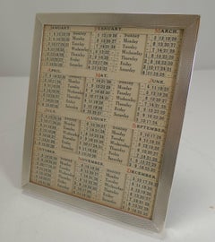 English Sterling Silver Perpetual Calendar by Asprey, Bond Street