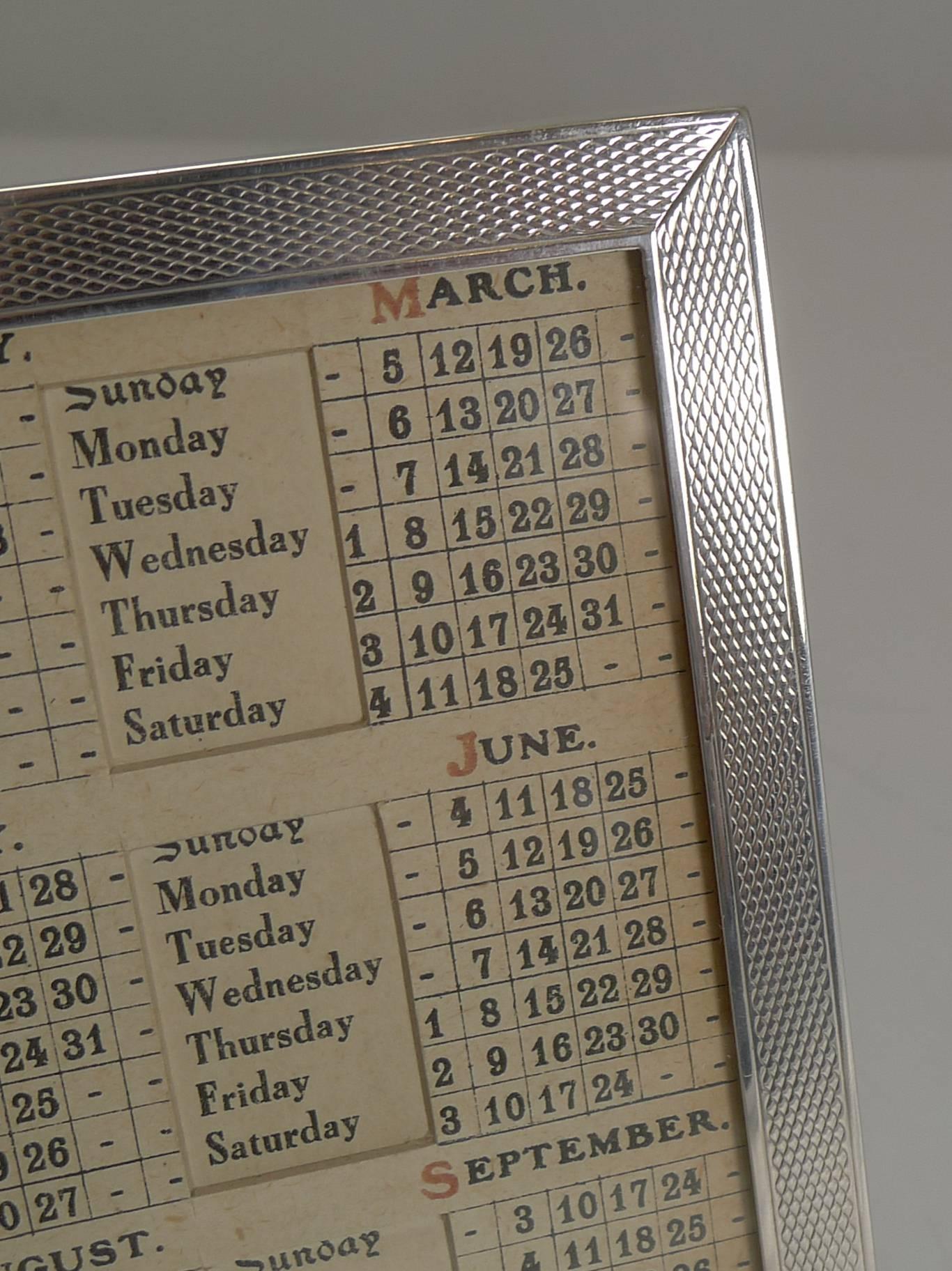 English Sterling Silver Perpetual Calendar by Asprey, Bond Street 2
