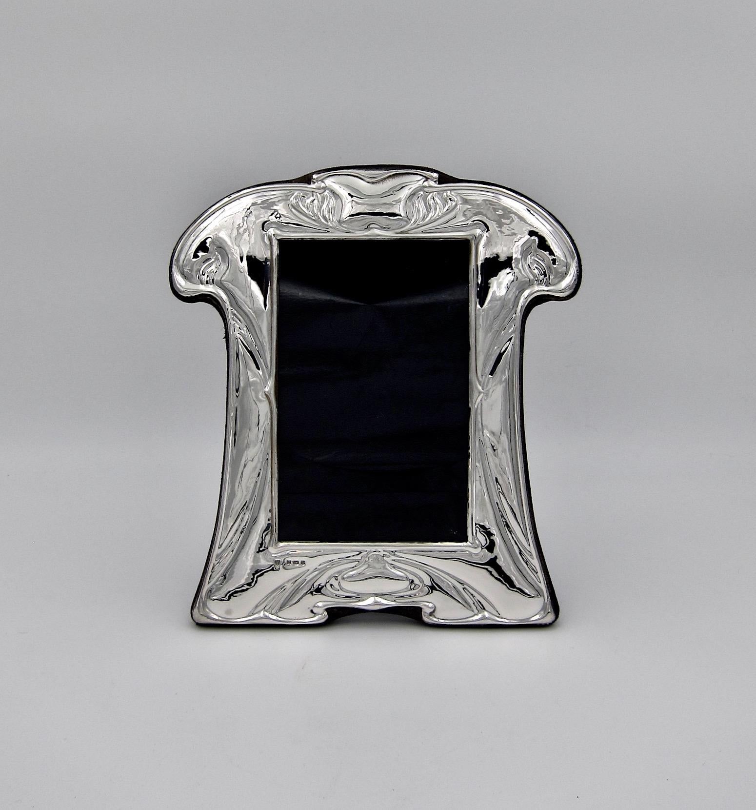 English Sterling Silver Picture Frame in the Art Nouveau Style 3