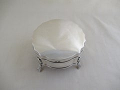 English Sterling Silver Ring & Jewellry Box, Hallmarked, Birmingham, 1910