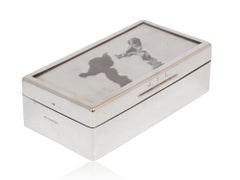 Caja para cigarrillos Rolls Royce inglesa de plata de ley Raro regalo de empresa