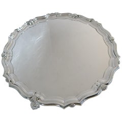 English, Sterling Silver Round Footed Tray