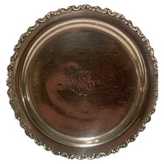 English Sterling Silver Salver or Card Tray, 19th Century