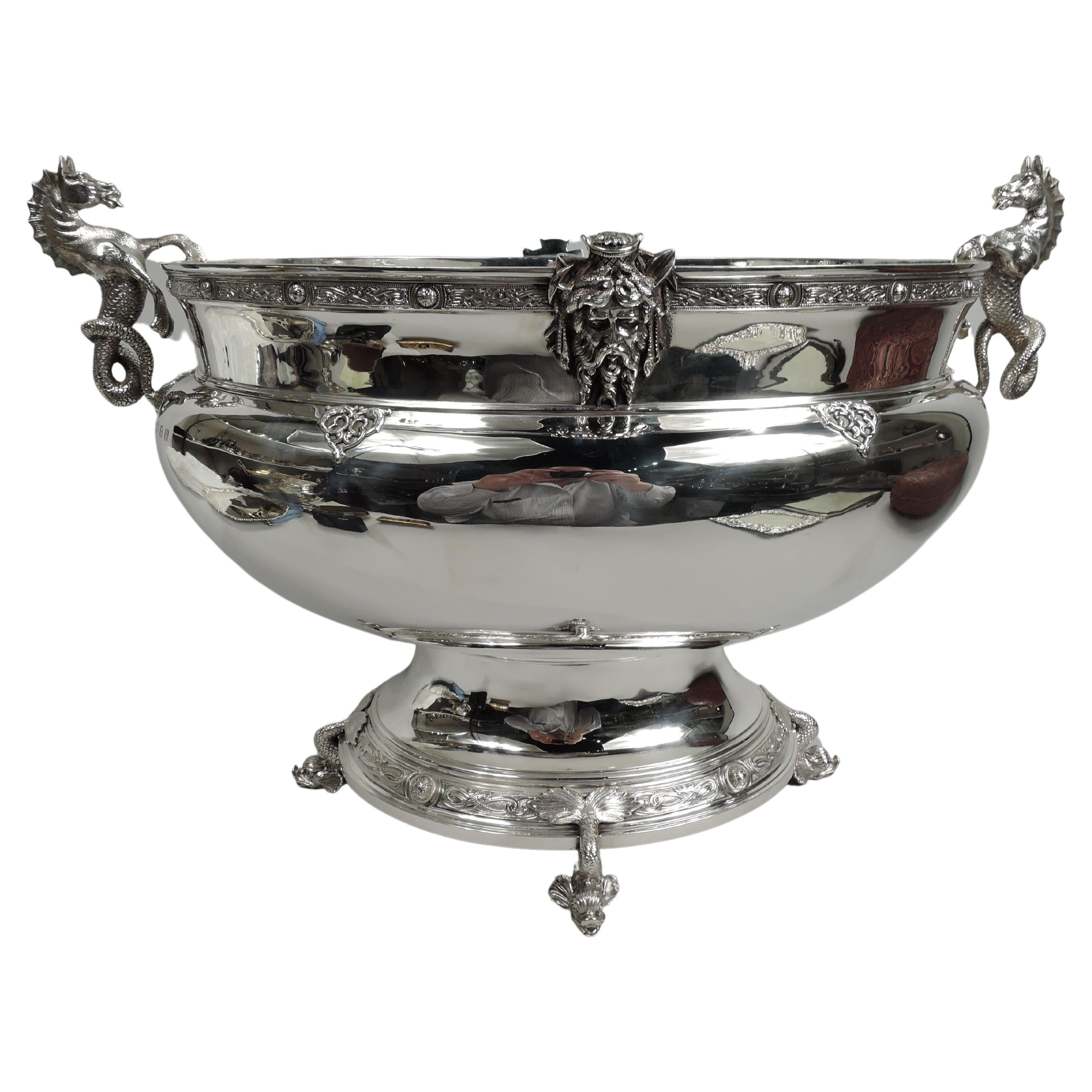 Exceptional Quality Antique English, Sterling Silver Warwick Vase Wine