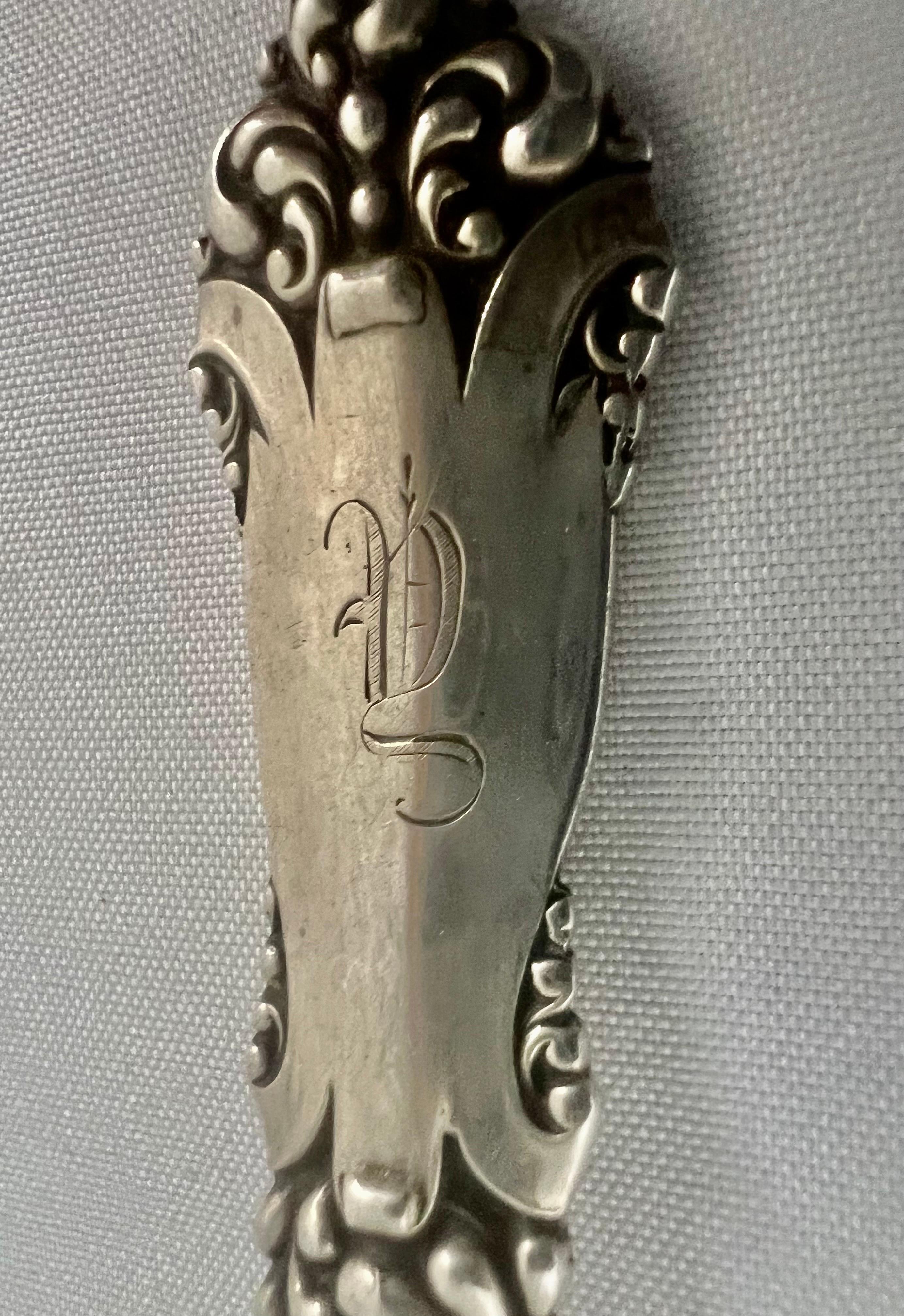 Neoclassical English Sterling Silver Serving Spoon, 1891 For Sale