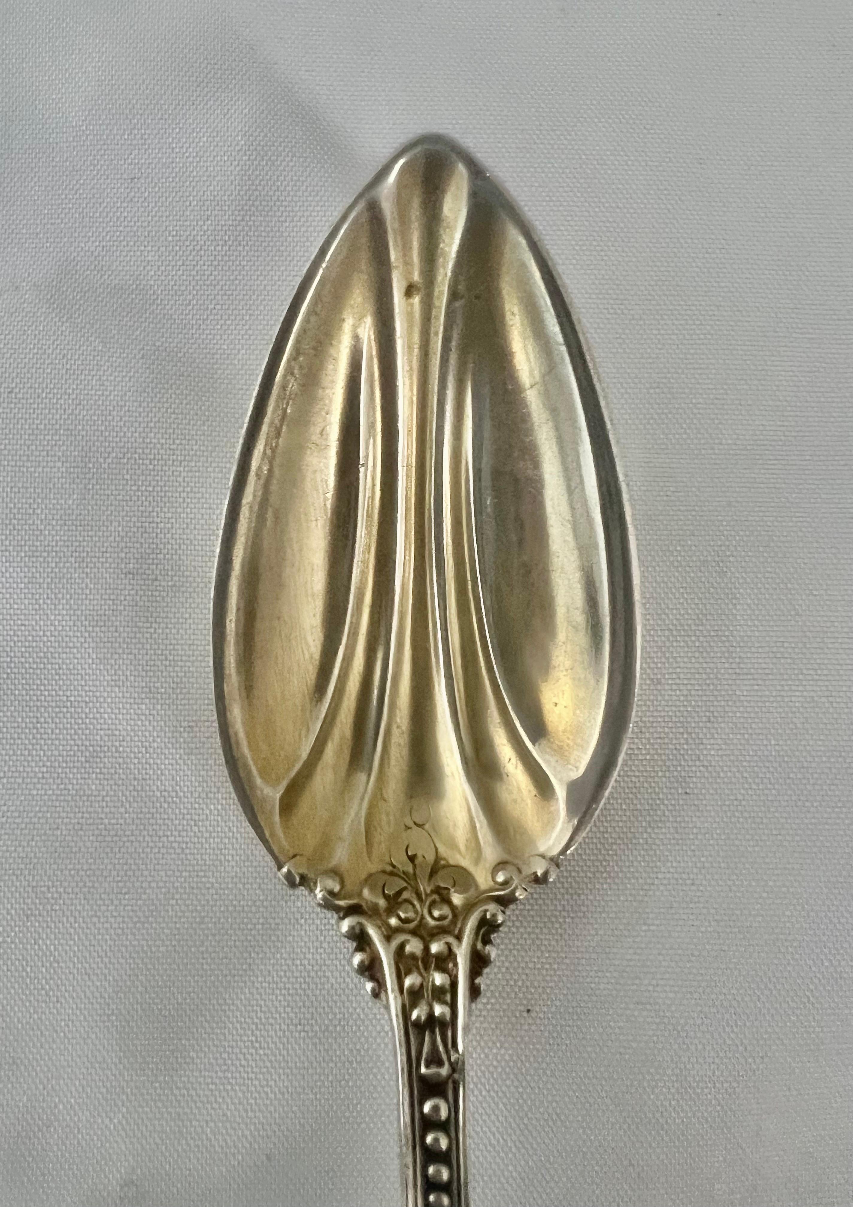 English Sterling Silver Serving Spoon, 1891 In Good Condition For Sale In Los Angeles, CA
